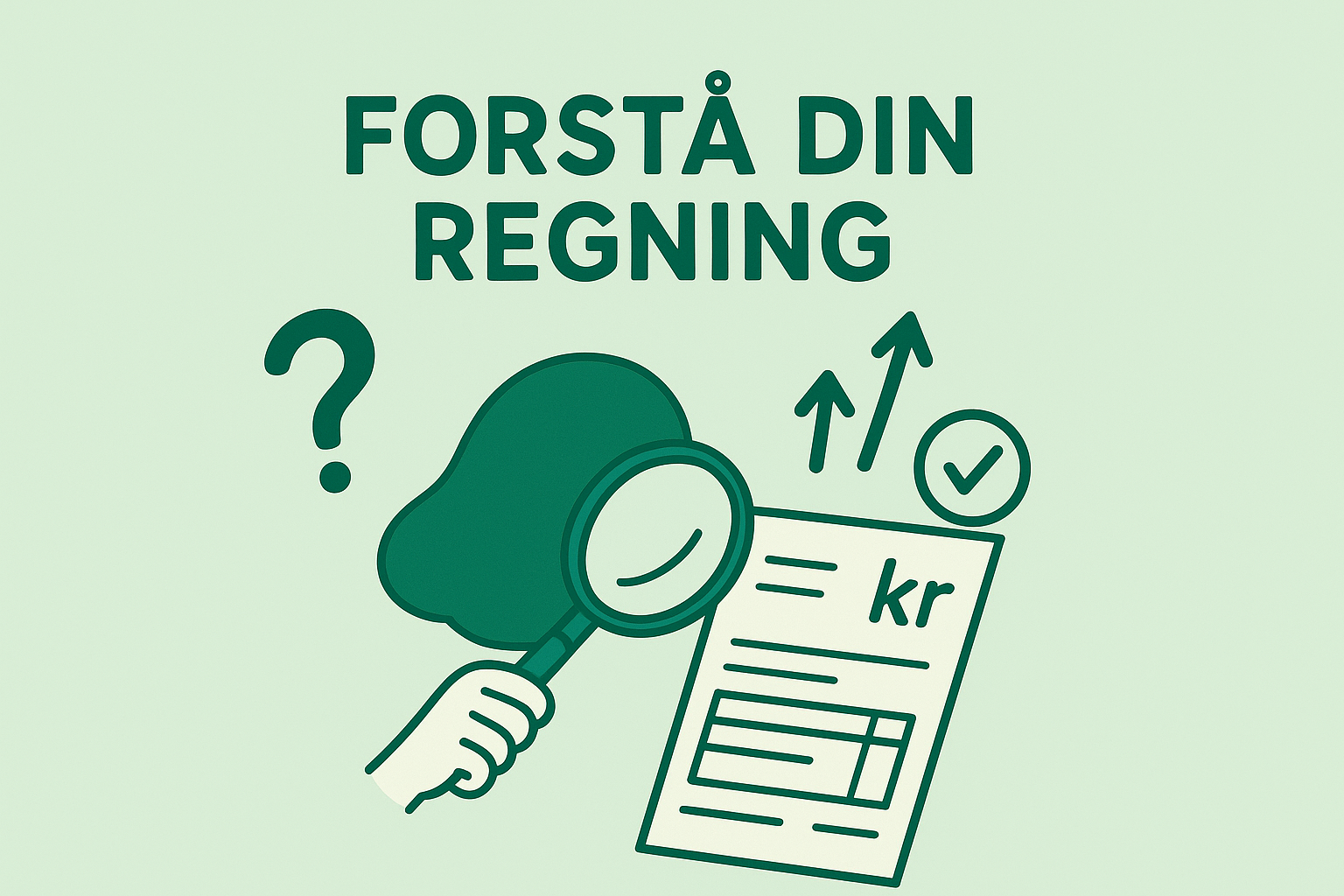 Forstå din regning i grøn med ikoner